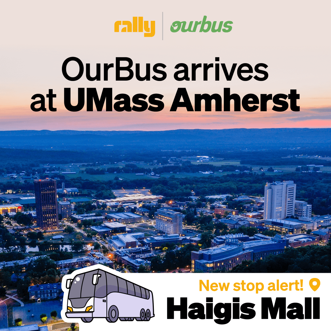 New OurBus stop for UMass Amherst: Haigis Mall