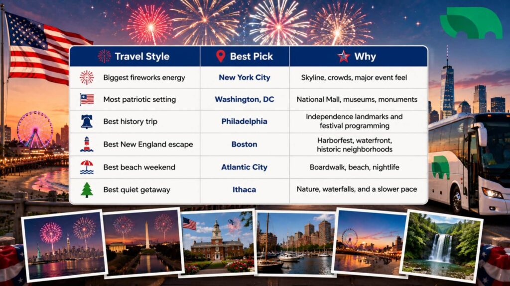 Why Travel on July 4th with OurBus