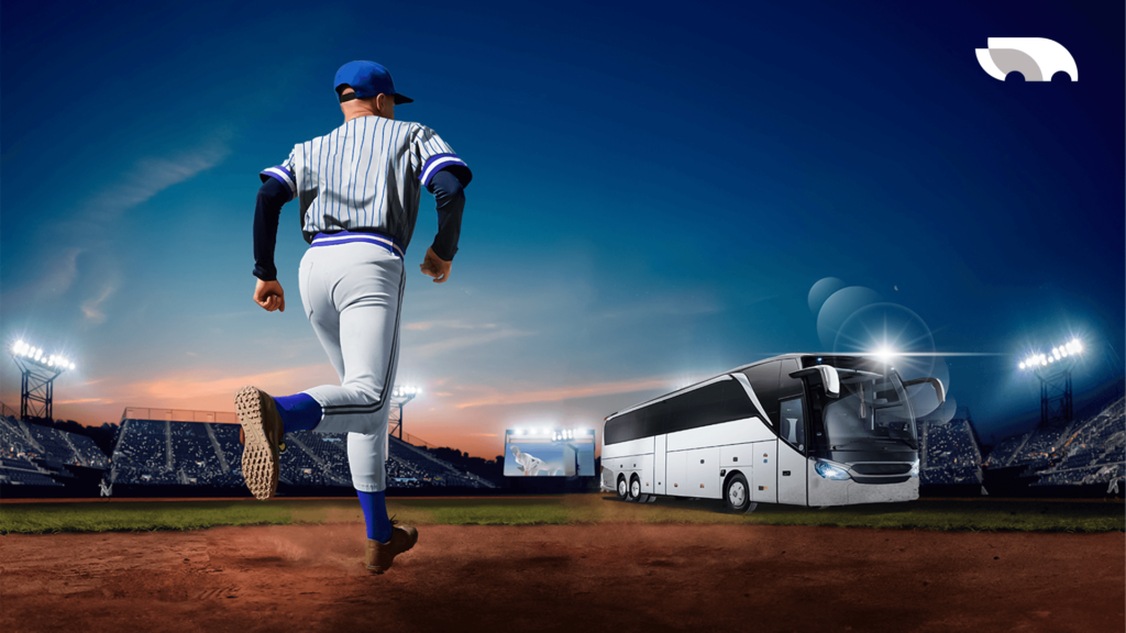 plan a baseball game trip by bus