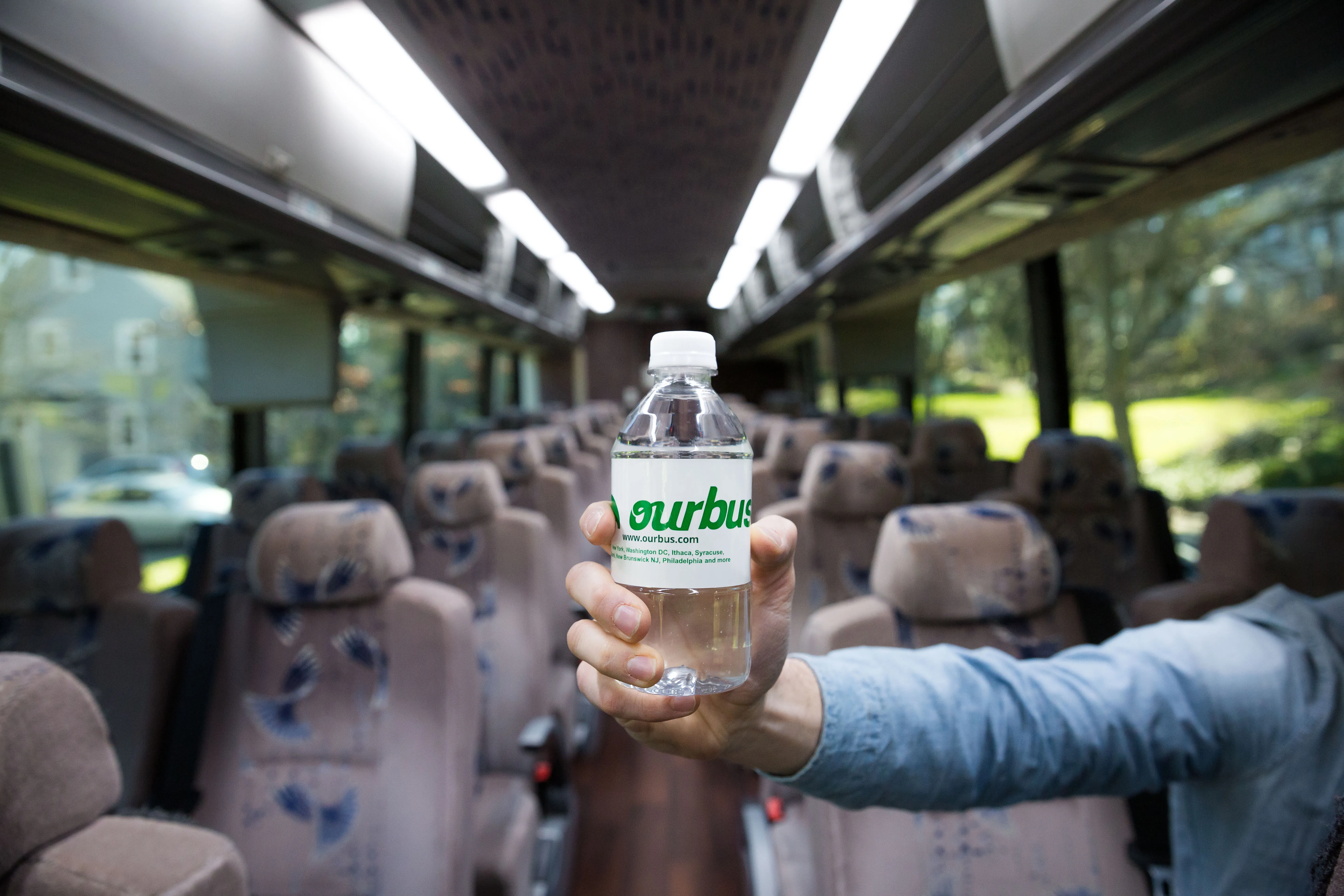 Bus from Hamilton NY to New York City NY | OurBus Water Bottles